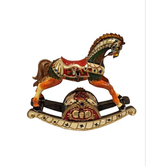 SS Sarna Leader Sm Carousel Horse Music Box TUNE: You Light up my Life - Picture 3 of 4